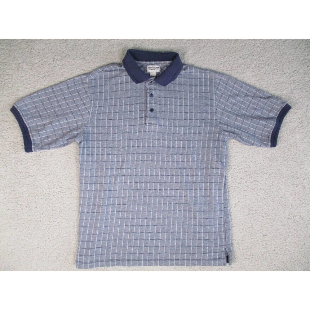 Windham Pointe Polo Shirt Men's Medium‎ Blue Short Sleeve Golf